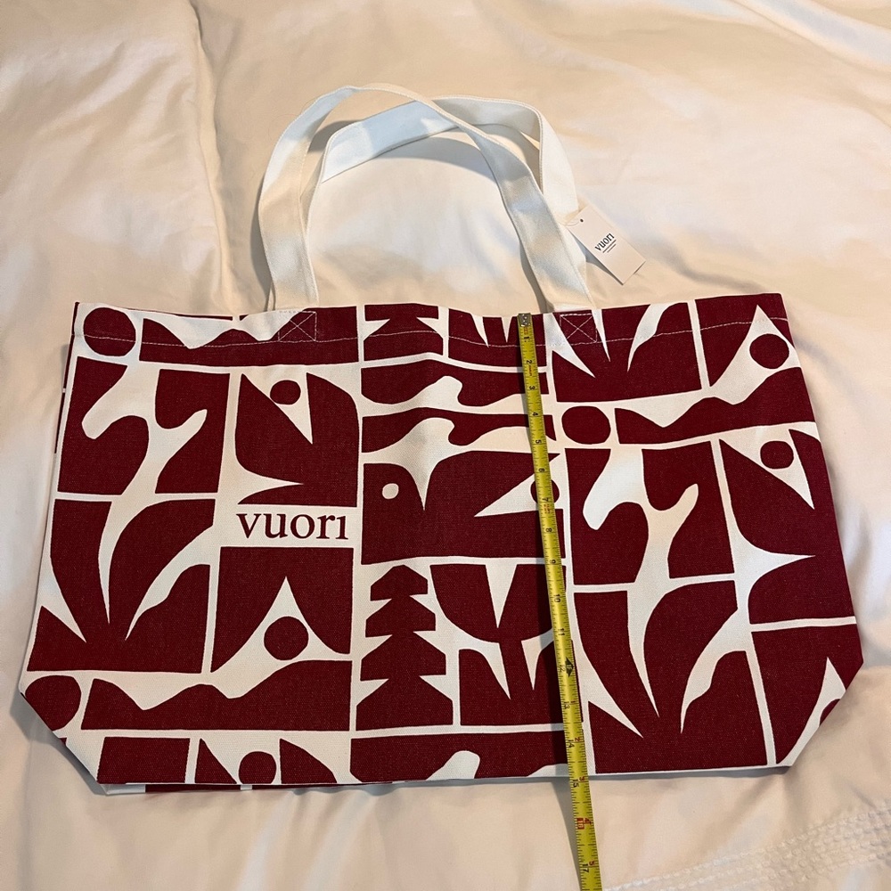Vuori Red and White Tote Bag BNWT - Picture 3 of 5
